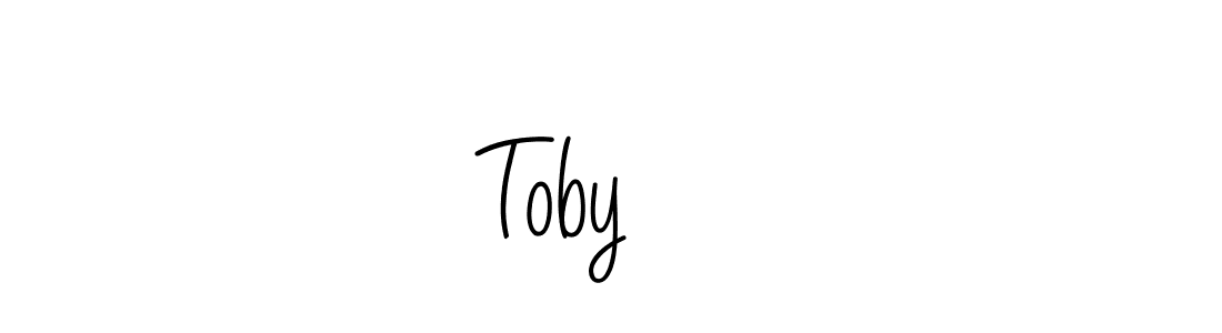 Use a signature maker to create a handwritten signature online. With this signature software, you can design (Angelique-Rose-font-FFP) your own signature for name Toby ❤️. Toby ❤️ signature style 5 images and pictures png