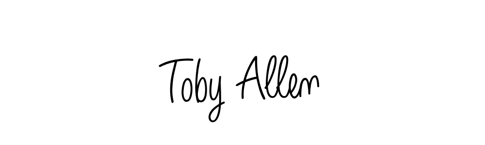 Use a signature maker to create a handwritten signature online. With this signature software, you can design (Angelique-Rose-font-FFP) your own signature for name Toby Allen. Toby Allen signature style 5 images and pictures png