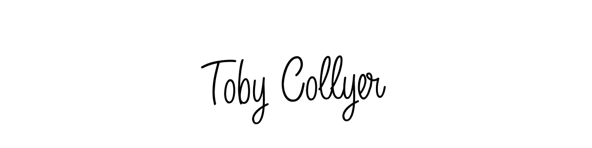 Toby Collyer stylish signature style. Best Handwritten Sign (Angelique-Rose-font-FFP) for my name. Handwritten Signature Collection Ideas for my name Toby Collyer. Toby Collyer signature style 5 images and pictures png