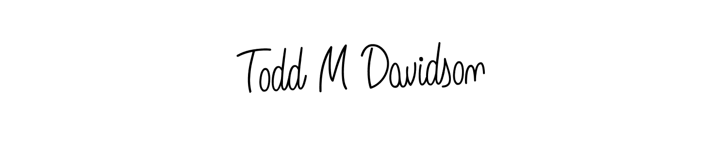 Create a beautiful signature design for name Todd M Davidson. With this signature (Angelique-Rose-font-FFP) fonts, you can make a handwritten signature for free. Todd M Davidson signature style 5 images and pictures png