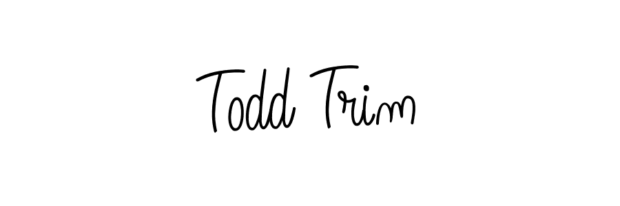 You should practise on your own different ways (Angelique-Rose-font-FFP) to write your name (Todd Trim) in signature. don't let someone else do it for you. Todd Trim signature style 5 images and pictures png