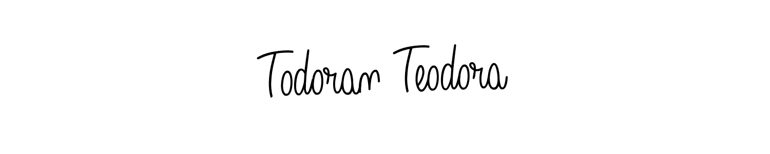 Create a beautiful signature design for name Todoran Teodora. With this signature (Angelique-Rose-font-FFP) fonts, you can make a handwritten signature for free. Todoran Teodora signature style 5 images and pictures png