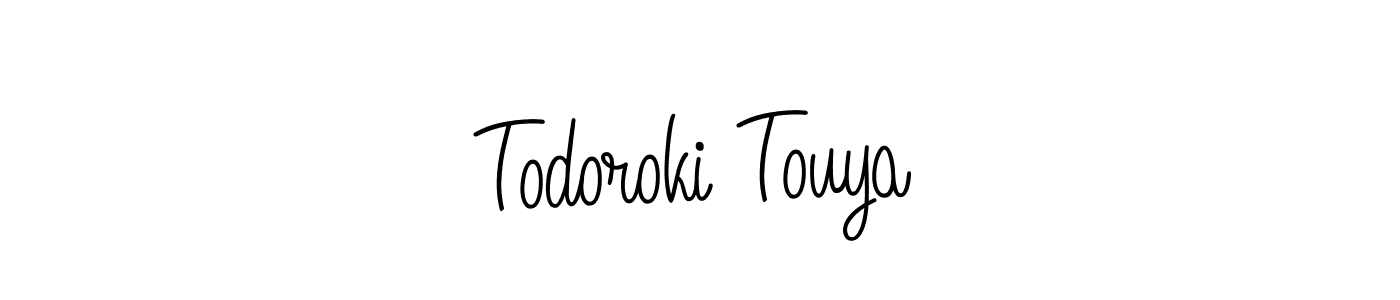 Use a signature maker to create a handwritten signature online. With this signature software, you can design (Angelique-Rose-font-FFP) your own signature for name Todoroki Touya. Todoroki Touya signature style 5 images and pictures png