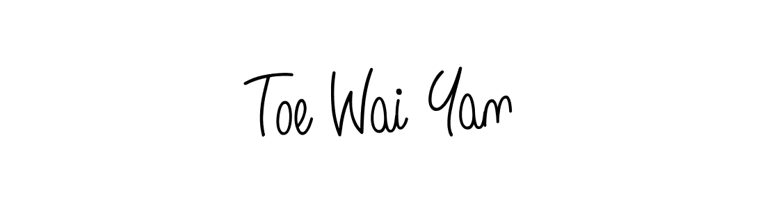 How to Draw Toe Wai Yan signature style? Angelique-Rose-font-FFP is a latest design signature styles for name Toe Wai Yan. Toe Wai Yan signature style 5 images and pictures png