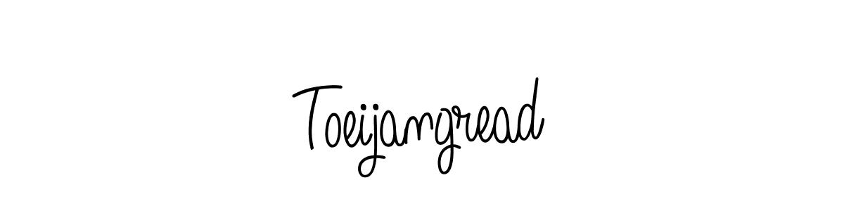 How to make Toeijangread signature? Angelique-Rose-font-FFP is a professional autograph style. Create handwritten signature for Toeijangread name. Toeijangread signature style 5 images and pictures png