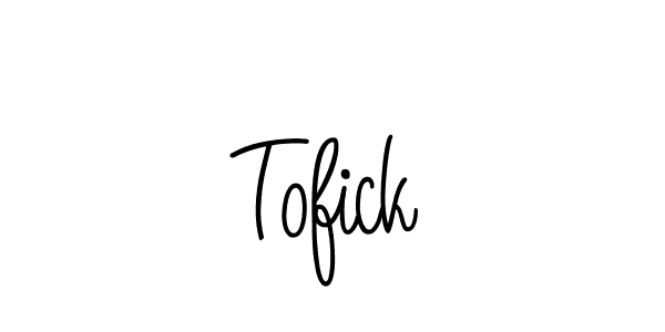 You should practise on your own different ways (Angelique-Rose-font-FFP) to write your name (Tofick) in signature. don't let someone else do it for you. Tofick signature style 5 images and pictures png