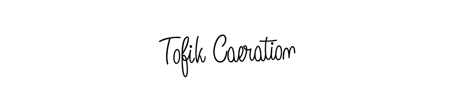 Design your own signature with our free online signature maker. With this signature software, you can create a handwritten (Angelique-Rose-font-FFP) signature for name Tofik Caeration. Tofik Caeration signature style 5 images and pictures png