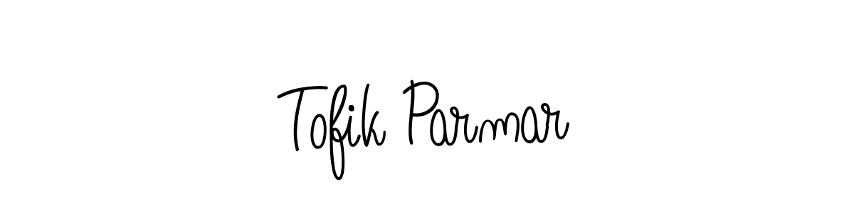 Tofik Parmar stylish signature style. Best Handwritten Sign (Angelique-Rose-font-FFP) for my name. Handwritten Signature Collection Ideas for my name Tofik Parmar. Tofik Parmar signature style 5 images and pictures png