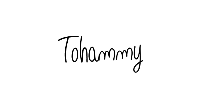 Make a beautiful signature design for name Tohammy. With this signature (Angelique-Rose-font-FFP) style, you can create a handwritten signature for free. Tohammy signature style 5 images and pictures png