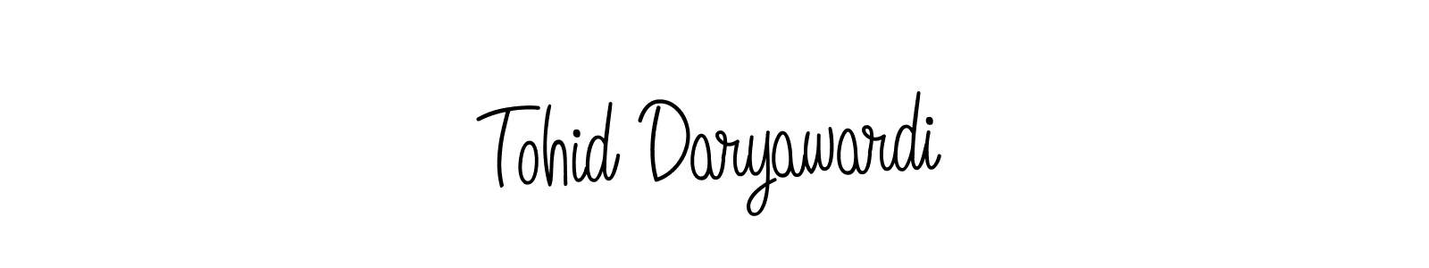You should practise on your own different ways (Angelique-Rose-font-FFP) to write your name (Tohid Daryawardi) in signature. don't let someone else do it for you. Tohid Daryawardi signature style 5 images and pictures png