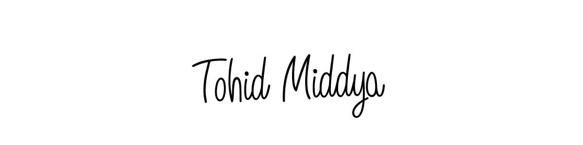 Use a signature maker to create a handwritten signature online. With this signature software, you can design (Angelique-Rose-font-FFP) your own signature for name Tohid Middya. Tohid Middya signature style 5 images and pictures png
