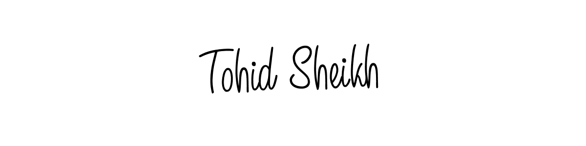 Design your own signature with our free online signature maker. With this signature software, you can create a handwritten (Angelique-Rose-font-FFP) signature for name Tohid Sheikh. Tohid Sheikh signature style 5 images and pictures png