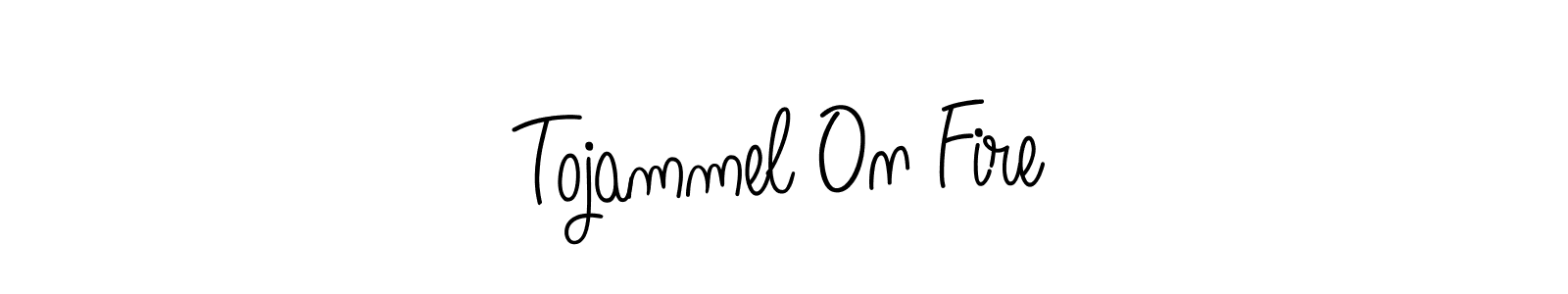 How to make Tojammel On Fire name signature. Use Angelique-Rose-font-FFP style for creating short signs online. This is the latest handwritten sign. Tojammel On Fire signature style 5 images and pictures png
