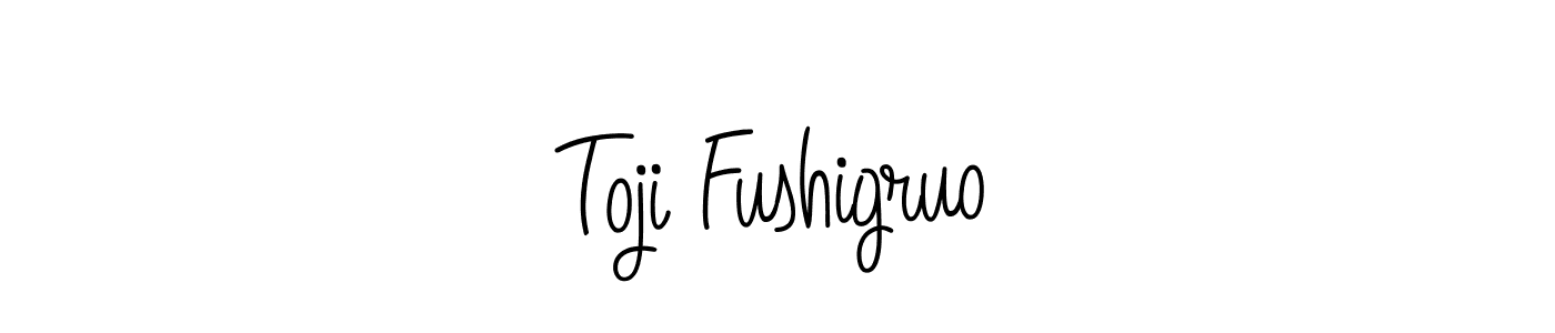 Create a beautiful signature design for name Toji Fushigruo. With this signature (Angelique-Rose-font-FFP) fonts, you can make a handwritten signature for free. Toji Fushigruo signature style 5 images and pictures png