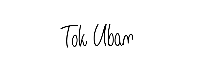 if you are searching for the best signature style for your name Tok Uban. so please give up your signature search. here we have designed multiple signature styles  using Angelique-Rose-font-FFP. Tok Uban signature style 5 images and pictures png