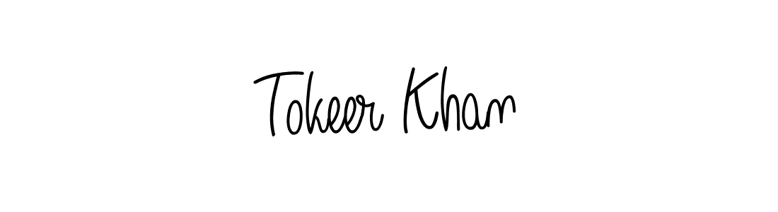 Make a beautiful signature design for name Tokeer Khan. Use this online signature maker to create a handwritten signature for free. Tokeer Khan signature style 5 images and pictures png