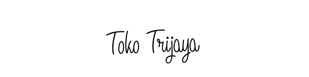 How to make Toko Trijaya name signature. Use Angelique-Rose-font-FFP style for creating short signs online. This is the latest handwritten sign. Toko Trijaya signature style 5 images and pictures png