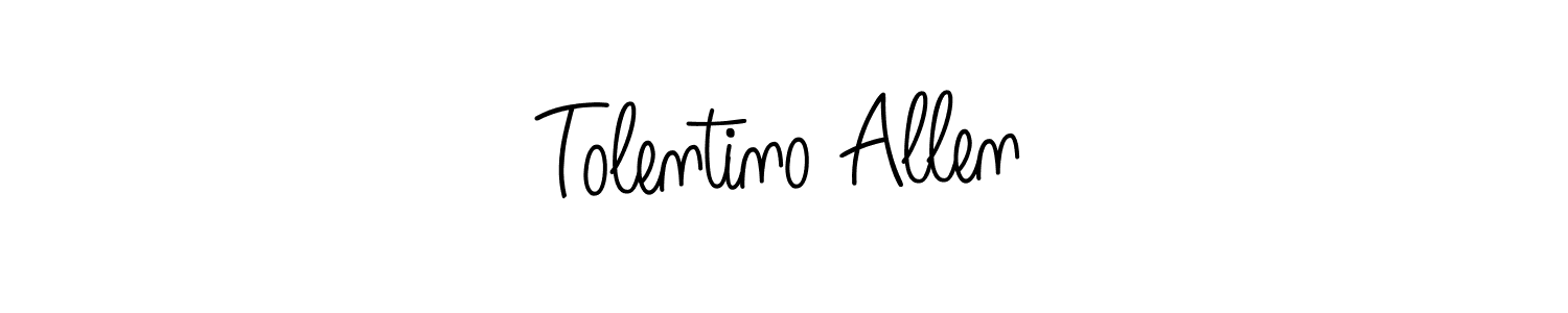 Use a signature maker to create a handwritten signature online. With this signature software, you can design (Angelique-Rose-font-FFP) your own signature for name Tolentino Allen. Tolentino Allen signature style 5 images and pictures png
