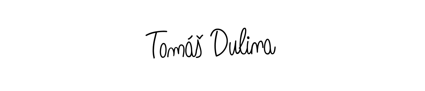 The best way (Angelique-Rose-font-FFP) to make a short signature is to pick only two or three words in your name. The name Tomáš Dulina include a total of six letters. For converting this name. Tomáš Dulina signature style 5 images and pictures png