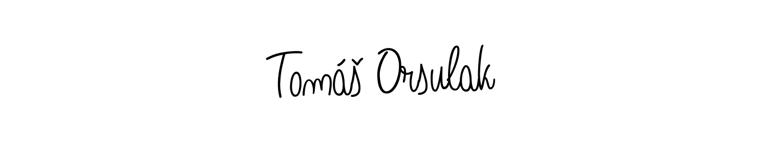 How to make Tomáš Orsulak name signature. Use Angelique-Rose-font-FFP style for creating short signs online. This is the latest handwritten sign. Tomáš Orsulak signature style 5 images and pictures png