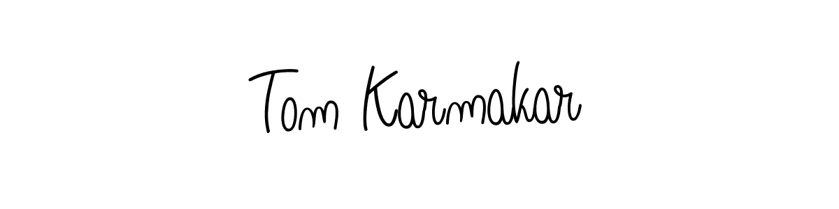 You should practise on your own different ways (Angelique-Rose-font-FFP) to write your name (Tom Karmakar) in signature. don't let someone else do it for you. Tom Karmakar signature style 5 images and pictures png