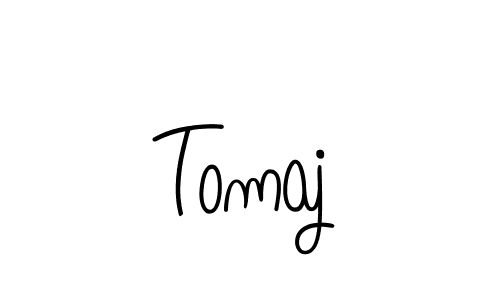 Use a signature maker to create a handwritten signature online. With this signature software, you can design (Angelique-Rose-font-FFP) your own signature for name Tomaj. Tomaj signature style 5 images and pictures png