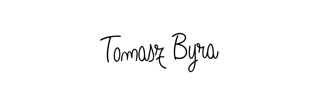 How to make Tomasz Byra name signature. Use Angelique-Rose-font-FFP style for creating short signs online. This is the latest handwritten sign. Tomasz Byra signature style 5 images and pictures png