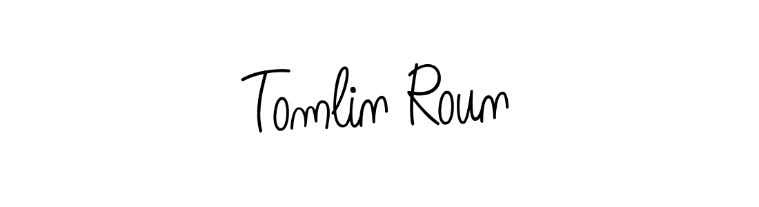How to make Tomlin Roun name signature. Use Angelique-Rose-font-FFP style for creating short signs online. This is the latest handwritten sign. Tomlin Roun signature style 5 images and pictures png