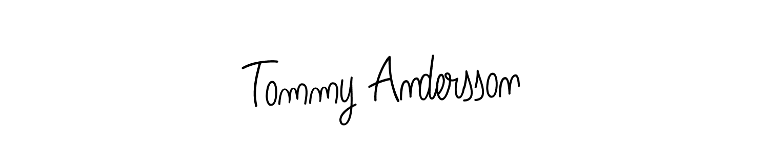 Tommy Andersson stylish signature style. Best Handwritten Sign (Angelique-Rose-font-FFP) for my name. Handwritten Signature Collection Ideas for my name Tommy Andersson. Tommy Andersson signature style 5 images and pictures png