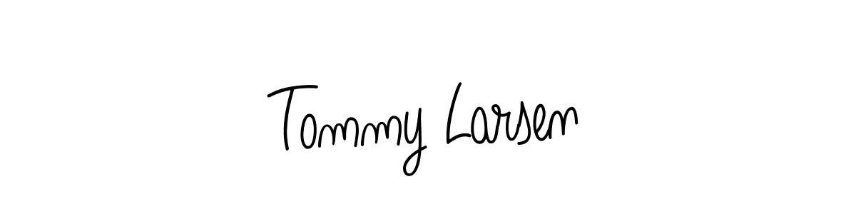 Make a beautiful signature design for name Tommy Larsen. With this signature (Angelique-Rose-font-FFP) style, you can create a handwritten signature for free. Tommy Larsen signature style 5 images and pictures png