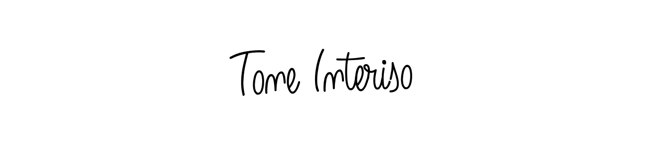 How to make Tone Interiso name signature. Use Angelique-Rose-font-FFP style for creating short signs online. This is the latest handwritten sign. Tone Interiso signature style 5 images and pictures png