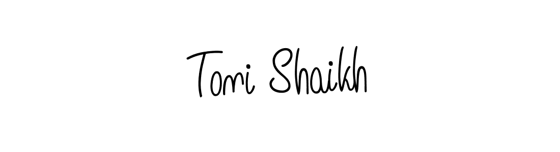 Toni Shaikh stylish signature style. Best Handwritten Sign (Angelique-Rose-font-FFP) for my name. Handwritten Signature Collection Ideas for my name Toni Shaikh. Toni Shaikh signature style 5 images and pictures png