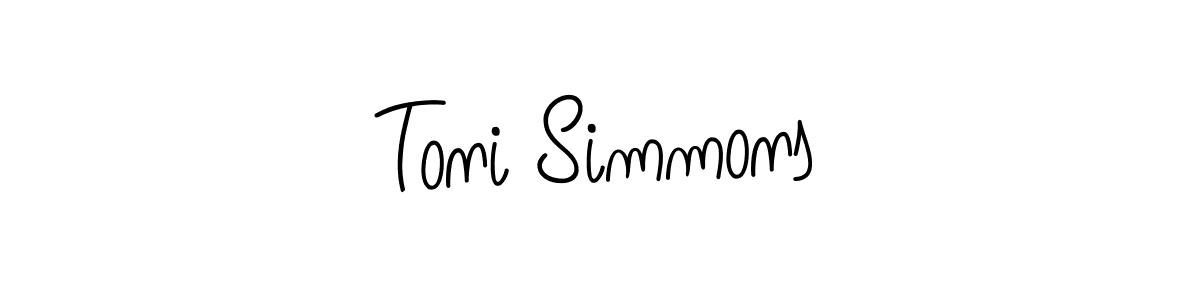 Use a signature maker to create a handwritten signature online. With this signature software, you can design (Angelique-Rose-font-FFP) your own signature for name Toni Simmons. Toni Simmons signature style 5 images and pictures png