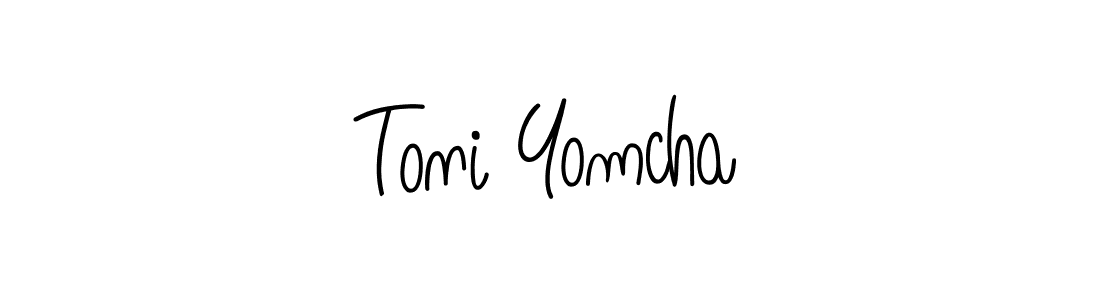 Make a beautiful signature design for name Toni Yomcha. With this signature (Angelique-Rose-font-FFP) style, you can create a handwritten signature for free. Toni Yomcha signature style 5 images and pictures png
