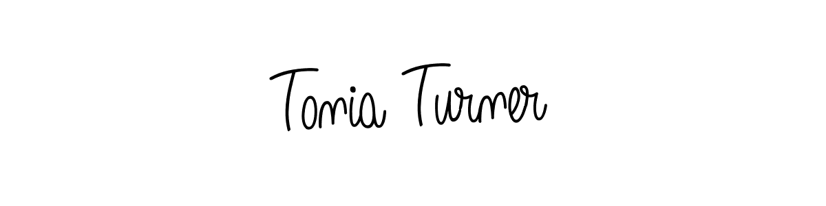 Make a beautiful signature design for name Tonia Turner. With this signature (Angelique-Rose-font-FFP) style, you can create a handwritten signature for free. Tonia Turner signature style 5 images and pictures png