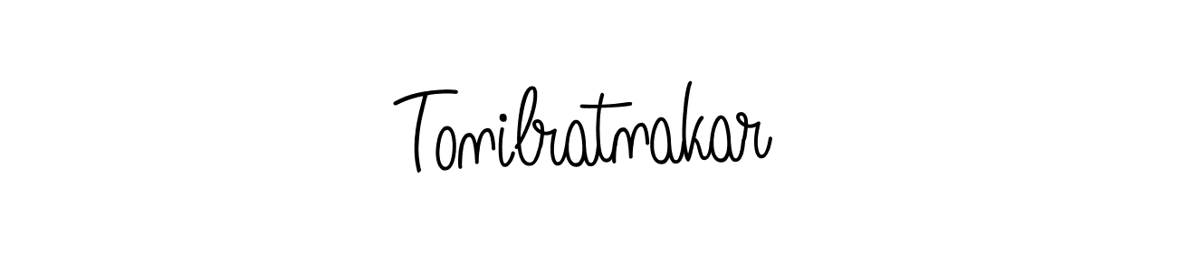 How to make Tonilratnakar name signature. Use Angelique-Rose-font-FFP style for creating short signs online. This is the latest handwritten sign. Tonilratnakar signature style 5 images and pictures png