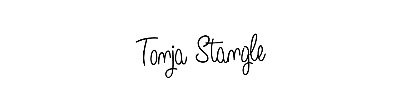 Create a beautiful signature design for name Tonja Stangle. With this signature (Angelique-Rose-font-FFP) fonts, you can make a handwritten signature for free. Tonja Stangle signature style 5 images and pictures png