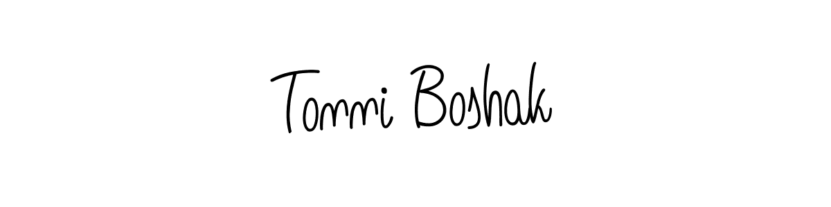 Create a beautiful signature design for name Tonni Boshak. With this signature (Angelique-Rose-font-FFP) fonts, you can make a handwritten signature for free. Tonni Boshak signature style 5 images and pictures png