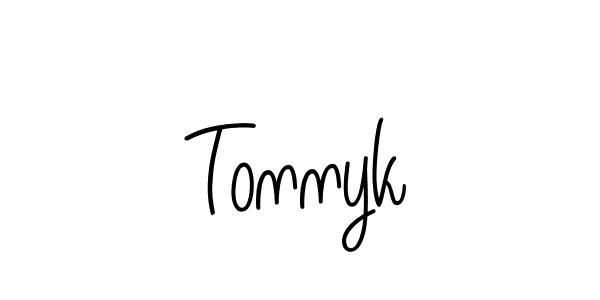 The best way (Angelique-Rose-font-FFP) to make a short signature is to pick only two or three words in your name. The name Tonnyk include a total of six letters. For converting this name. Tonnyk signature style 5 images and pictures png