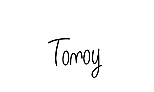 Use a signature maker to create a handwritten signature online. With this signature software, you can design (Angelique-Rose-font-FFP) your own signature for name Tonoy. Tonoy signature style 5 images and pictures png