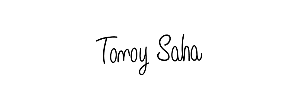 How to make Tonoy Saha name signature. Use Angelique-Rose-font-FFP style for creating short signs online. This is the latest handwritten sign. Tonoy Saha signature style 5 images and pictures png