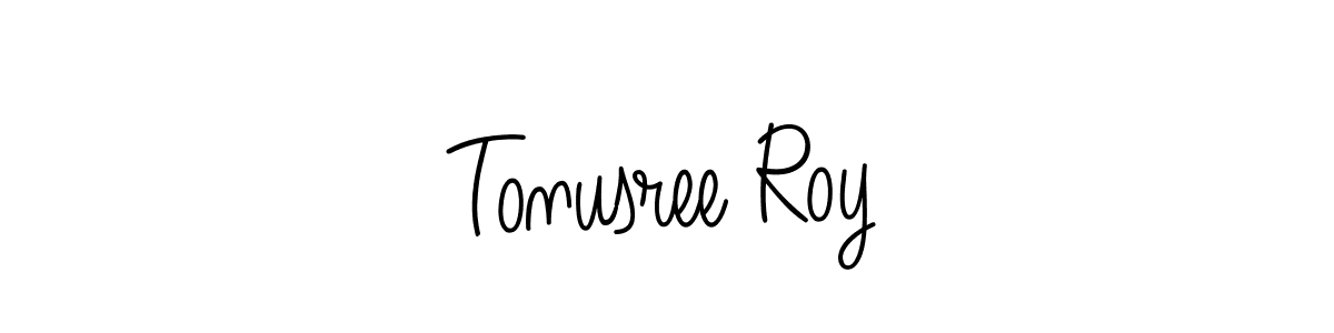 You should practise on your own different ways (Angelique-Rose-font-FFP) to write your name (Tonusree Roy) in signature. don't let someone else do it for you. Tonusree Roy signature style 5 images and pictures png