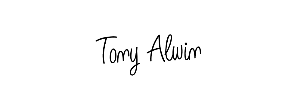 Make a beautiful signature design for name Tony Alwin. With this signature (Angelique-Rose-font-FFP) style, you can create a handwritten signature for free. Tony Alwin signature style 5 images and pictures png