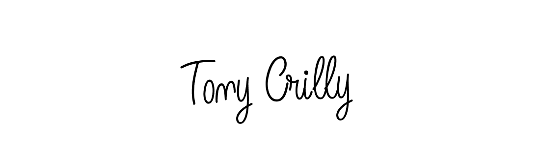 Use a signature maker to create a handwritten signature online. With this signature software, you can design (Angelique-Rose-font-FFP) your own signature for name Tony Crilly. Tony Crilly signature style 5 images and pictures png