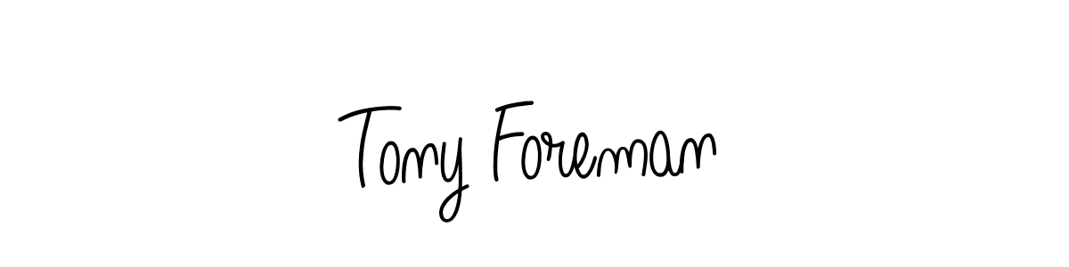 Tony Foreman stylish signature style. Best Handwritten Sign (Angelique-Rose-font-FFP) for my name. Handwritten Signature Collection Ideas for my name Tony Foreman. Tony Foreman signature style 5 images and pictures png