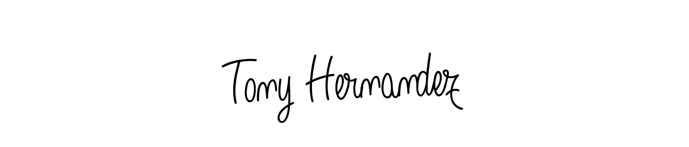 Make a beautiful signature design for name Tony Hernandez. With this signature (Angelique-Rose-font-FFP) style, you can create a handwritten signature for free. Tony Hernandez signature style 5 images and pictures png