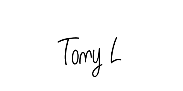 Design your own signature with our free online signature maker. With this signature software, you can create a handwritten (Angelique-Rose-font-FFP) signature for name Tony L. Tony L signature style 5 images and pictures png