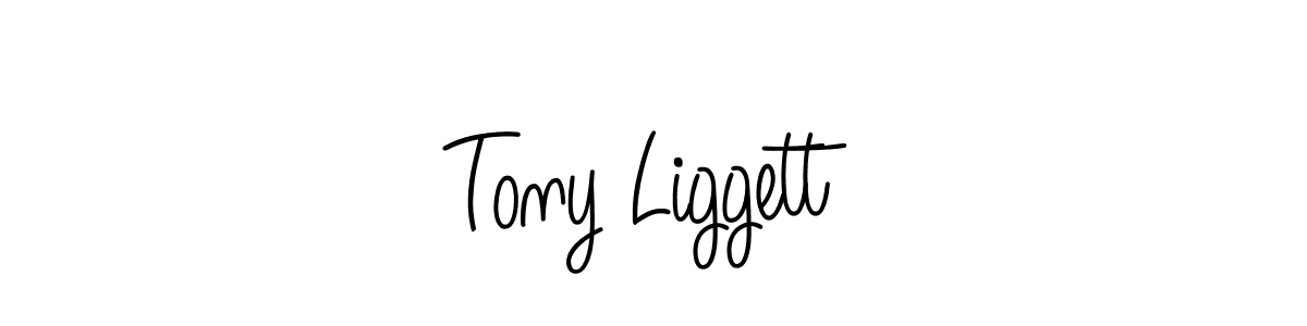 Make a beautiful signature design for name Tony Liggett. With this signature (Angelique-Rose-font-FFP) style, you can create a handwritten signature for free. Tony Liggett signature style 5 images and pictures png