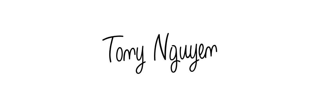 Use a signature maker to create a handwritten signature online. With this signature software, you can design (Angelique-Rose-font-FFP) your own signature for name Tony Nguyen. Tony Nguyen signature style 5 images and pictures png