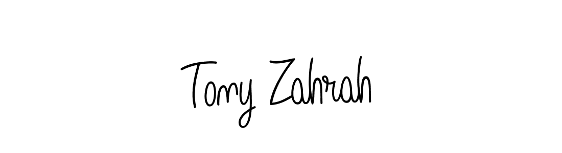 Use a signature maker to create a handwritten signature online. With this signature software, you can design (Angelique-Rose-font-FFP) your own signature for name Tony Zahrah. Tony Zahrah signature style 5 images and pictures png